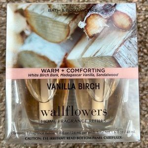 Bath and Body Works “Vanilla Birch” Wallflower Fragrance Refill 2-pack